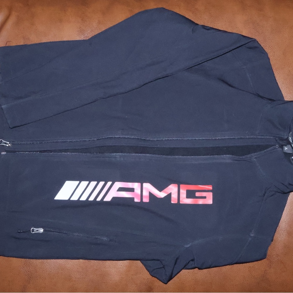 Port Authority Black Jacket with Red AMG Logo